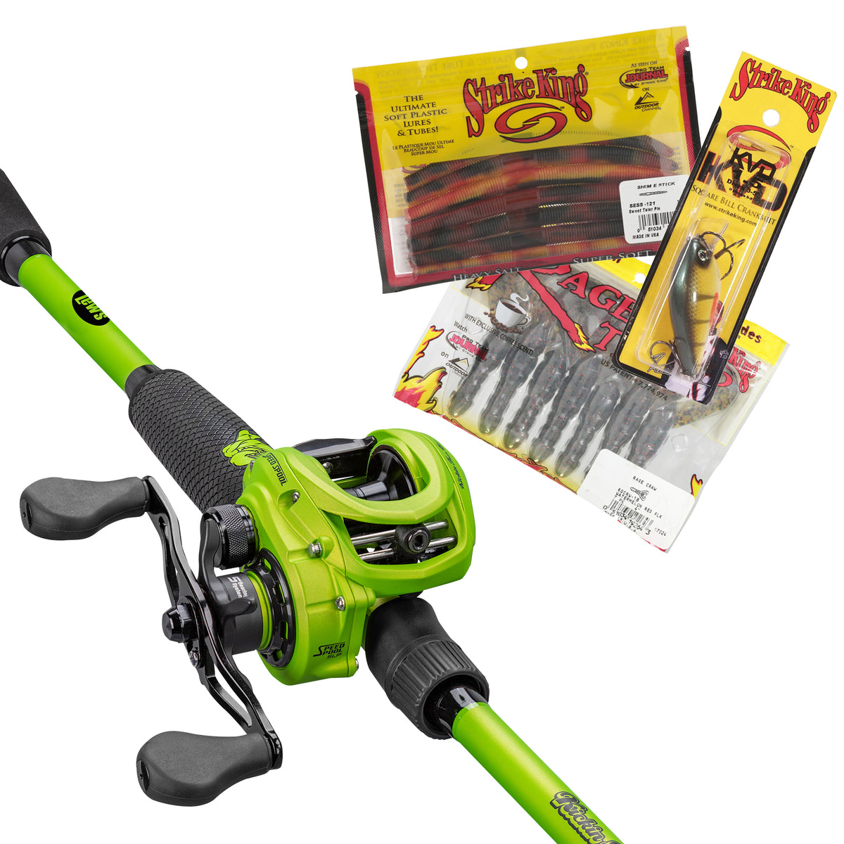 2009 baitcaster combo models Lew's Mach II Baitcast way clutch bearing and a durable graphite frame and side plates Ugly Stik Carbon Baitcast Combo