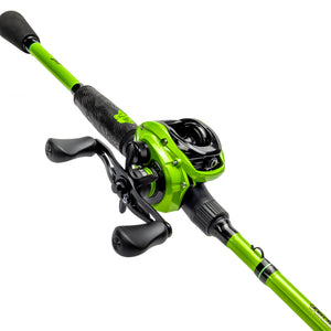 baitcaster combo green Lunkerhunt Bedlam Rod Heavy Baitcast Rod Kickin Bass Lews Baitcast Combo