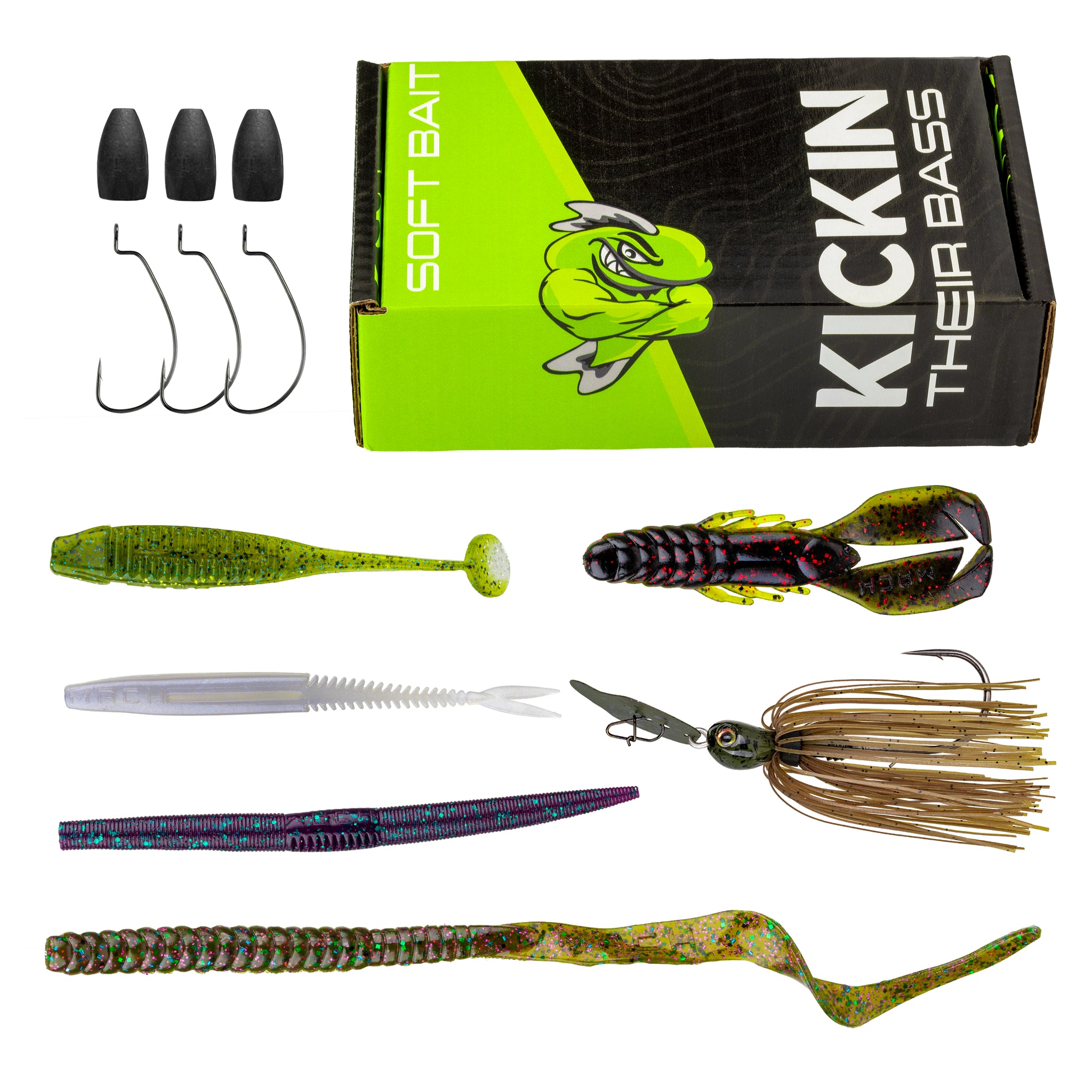 bass fishing lure starter kit Create A Bait and built for fresh + saltwater All In One Bass Fishing