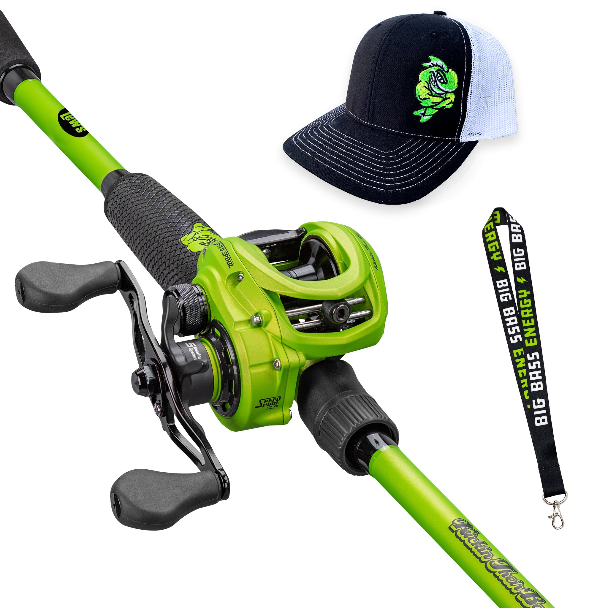 Kickin' Their Bass x Lew's Baitcast Combo Package (RIGHT)
