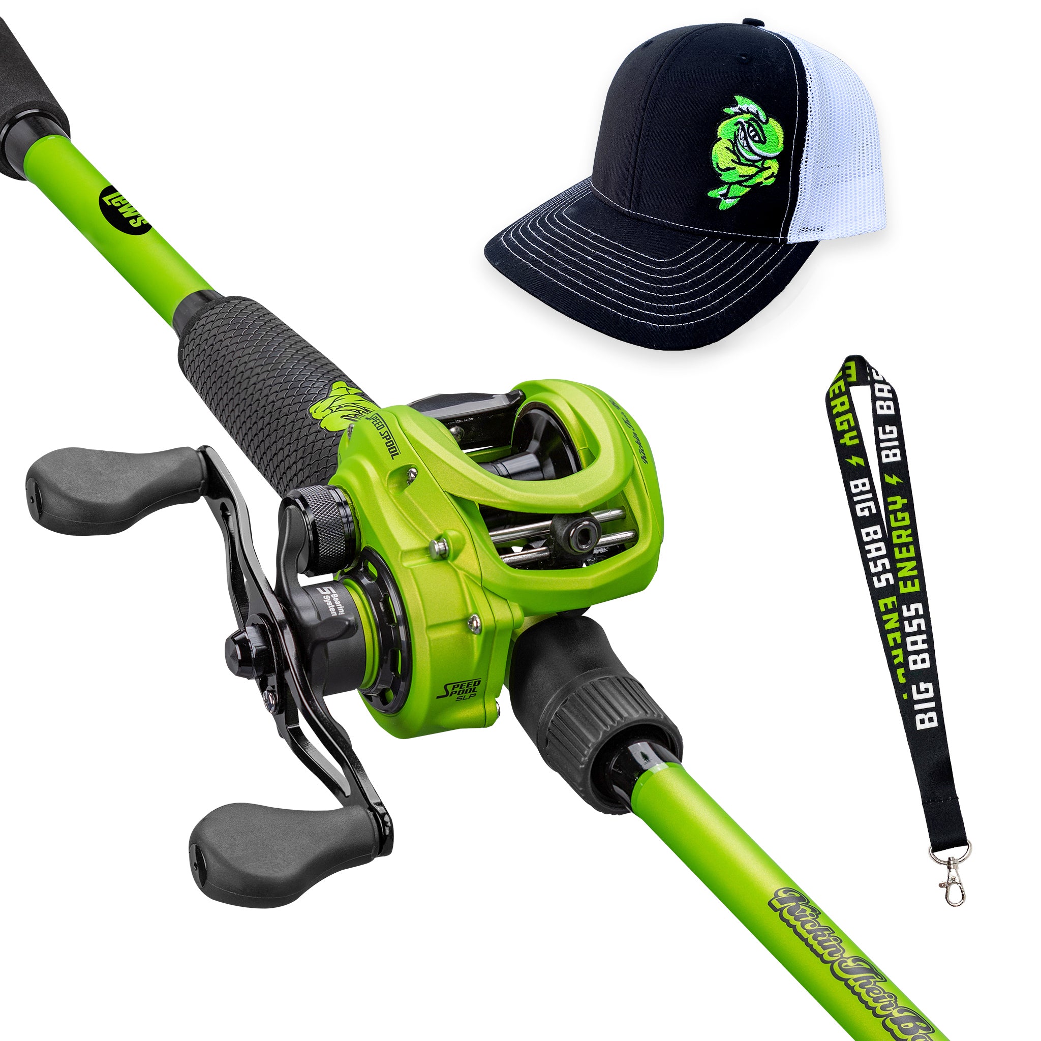 2010 baitcaster combo Kickin' Their Bass x Lew's Baitcast Package (RIGHT) – Kickin Their Bass Tv Abu Black Max Combo and Rulon Drag system Model:CFLT20G602ML spinning-rod